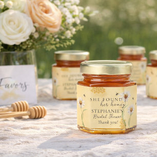 She Found Her Honey Custom Bridal Shower Honey Jar Favors