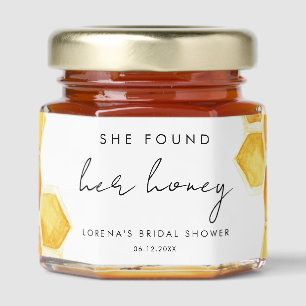 She Found Her Honey Cute Honey Jar Favors