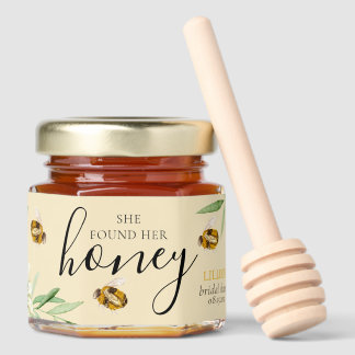 She Found Her Honey Daisy Bee Bridal Shower Favor Jar Favors