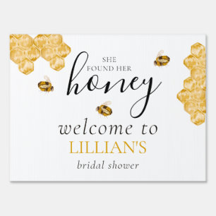 She Found Her Honey Elegant Bridal Shower Bee Sign