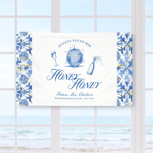 She Found Her Honey Honey Blue Greece Bachelorette Banner