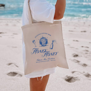 She Found Her Honey Honey Blue Greece Bachelorette Tote Bag