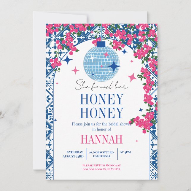 She found her Honey Honey Mamma Mia Dancing Queen Invitation (Front)