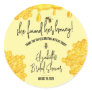 She Found Her Honey! Honeybee Bridal Favor Classic Round Sticker