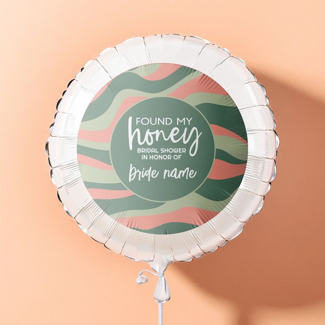 She Found Her Honey - Organic Curves Bridal Shower Balloon (Custom Bridal Shower Balloon)
