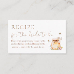She found her honey Recipe for the Bride to be Enclosure Card