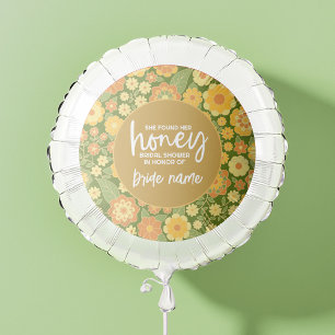 She Found Her Honey - Retro Flowers Bridal Shower Balloon