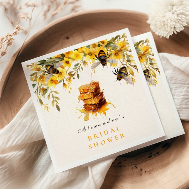  She Found Her Honey Rustic Bridal Shower Napkins (Creator Uploaded)
