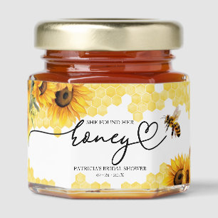She Found Her Honey Sunflower Bridal Shower Jar Favors