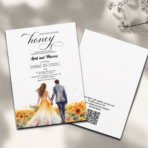 She Found Her Honey Sunflowers Wedding Shower Invitation