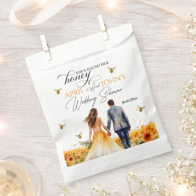 She Found Her Honey Wedding Shower  Favor Bag (Clipped)