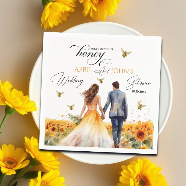 She Found Her Honey Wedding Shower  Napkins (Creator Uploaded)