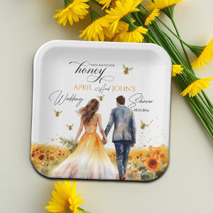 She Found Her Honey Wedding Shower Paper Plates