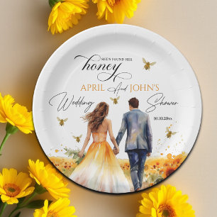 She Found Her Honey Wedding Shower  Paper Plates