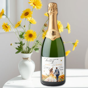She Found Her Honey Wedding Shower  Sparkling Wine Label