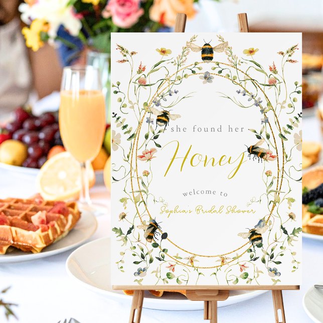 She found her Honey Wildflower Bridal Shower Foam Board (Creator Uploaded)