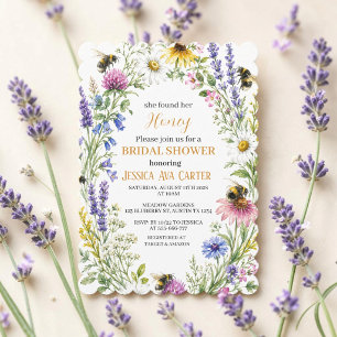 She found her Honey Wildflower Bridal Shower Invitation