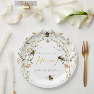 She found her Honey Wildflower Bridal Shower Paper Plates