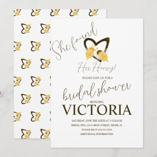 She found her honey Yellow Bees Bridal Shower Invitation