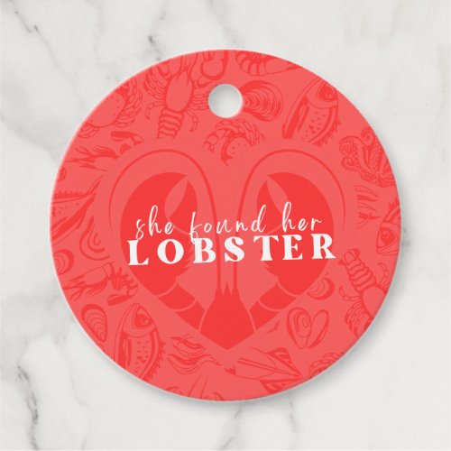 She Found Her Lobster Bachelorette Party Gift Tags