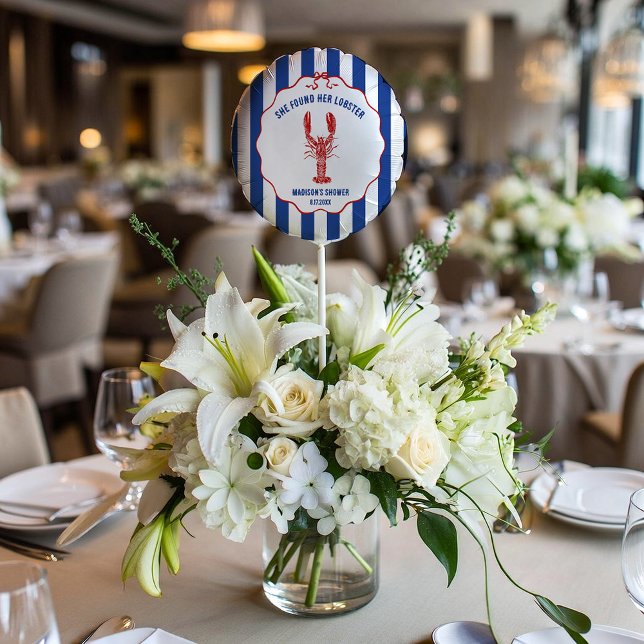 She Found Her Lobster Nautical Bridal Shower Balloon (Creator Uploaded)