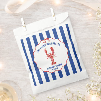 She Found Her Lobster Nautical Bridal Shower Favor Bag