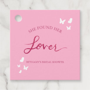 She Found Her Lover Bridal Shower Favor Tags