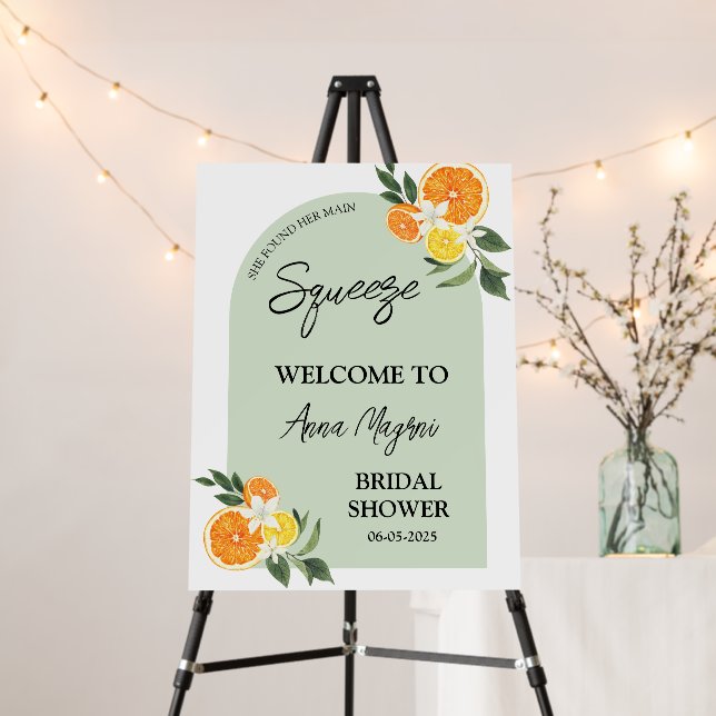 She Found Her Main Bridal Shower Welcome Sign (In Situ (Stand))