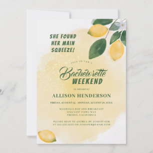 She Found Her Main Squeeze Bachelorette Weekend Invitation