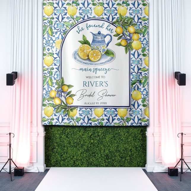 She Found Her Main Squeeze Bridal Shower Backdrop (Creator Uploaded)