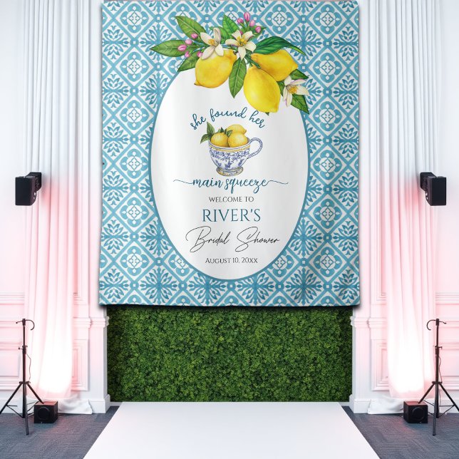 She Found Her Main Squeeze Bridal Shower Backdrop (Creator Uploaded)
