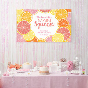 She Found Her Main Squeeze Bridal Shower Banner