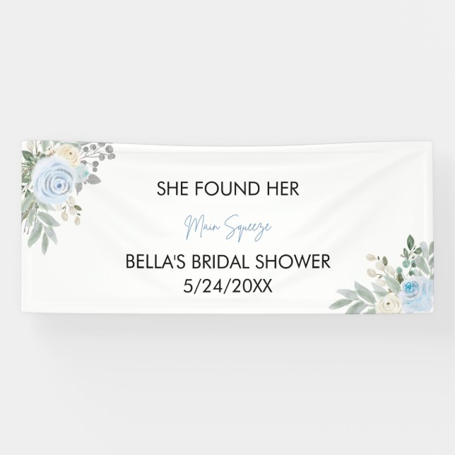 She Found Her Main Squeeze Bridal Shower Banner (Horizontal)