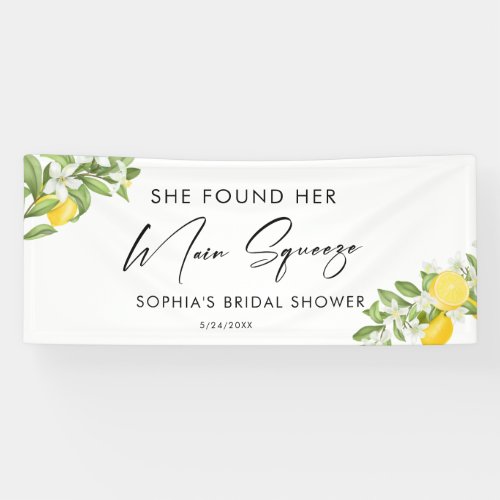 She Found Her Main Squeeze Bridal Shower Banner