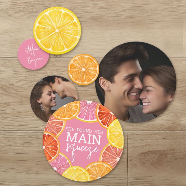 She Found Her Main Squeeze Bridal Shower Confetti (Custom Party Confetti with Photos)