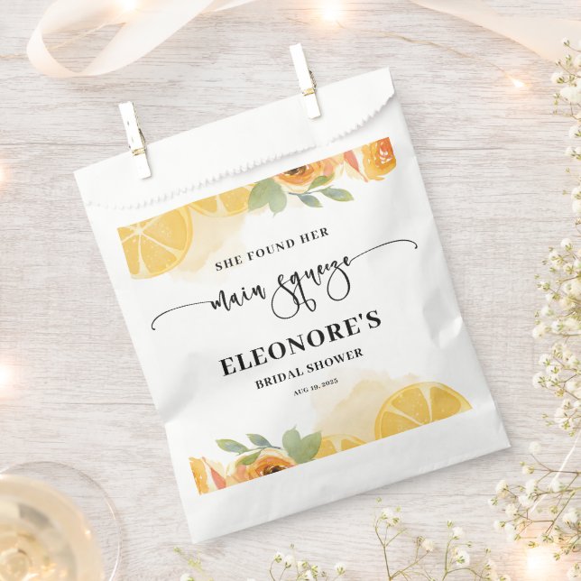 She Found her Main Squeeze Bridal Shower  Favor Bag (Clipped)