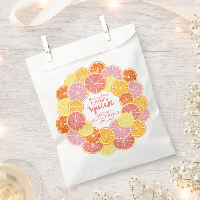 She Found Her Main Squeeze Bridal Shower Favor Bag (Clipped)