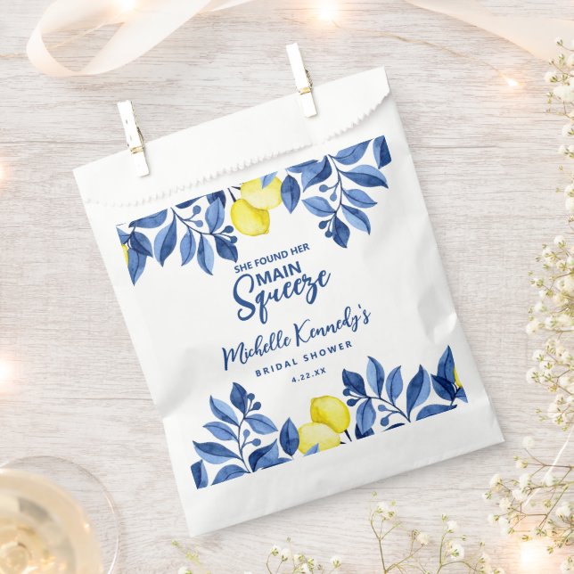 She Found Her Main Squeeze Bridal Shower  Favor Bag (Clipped)