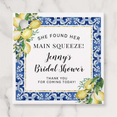 She Found Her Main Squeeze Bridal Shower Favor Tags