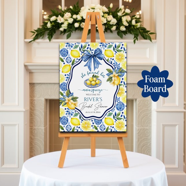 She Found Her Main Squeeze Bridal Shower Foam Board (Creator Uploaded)
