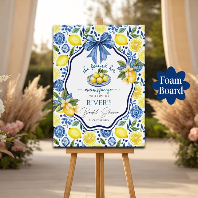 She Found Her Main Squeeze Bridal Shower Foam Board (Creator Uploaded)