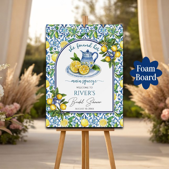 She Found Her Main Squeeze Bridal Shower Foam Board (Creator Uploaded)