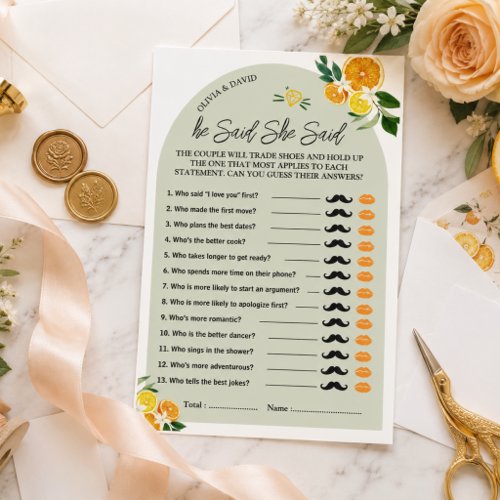 She Found Her Main Squeeze Bridal Shower Games