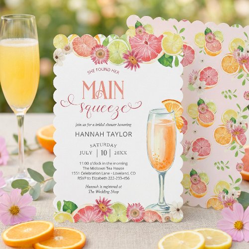 She Found Her Main Squeeze Bridal Shower Invitation