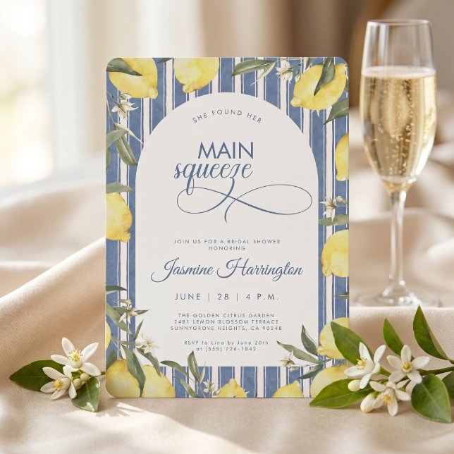 She Found Her Main Squeeze Bridal Shower Invitation (Creator Uploaded)