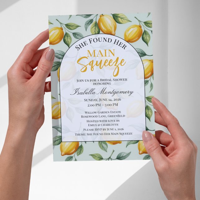 She Found Her Main Squeeze Bridal Shower Invitation (She Found Her Main Squeeze Bridal Shower Invitations
)