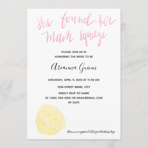 She Found Her Main Squeeze Bridal Shower Invite