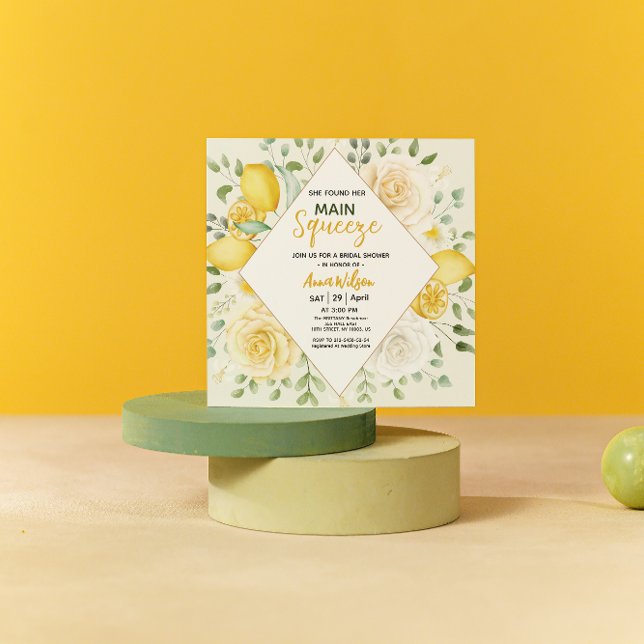 She Found Her Main Squeeze Bridal Shower Invite (Creator Uploaded)