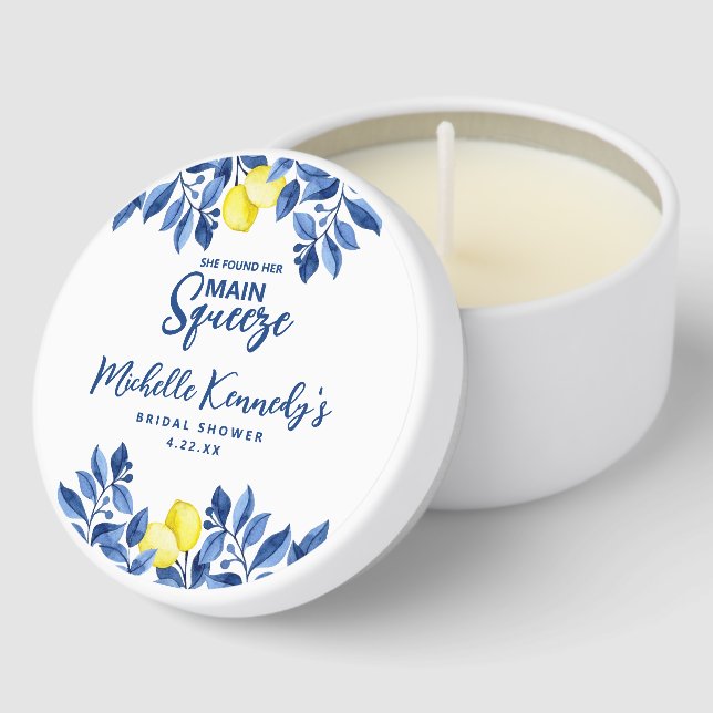 She Found Her Main Squeeze Bridal Shower  Mini Candle Favors (Corner)