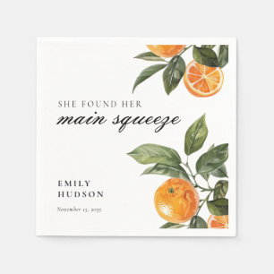 She Found Her Main Squeeze Bridal Shower Napkins